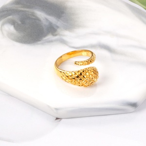Anillo de Aro Verde Oscuro en Oro de 18k al por Mayor de Fábrica para Mujer y Hombre, Anillos de Dedo Sencillos Rellenos, Joyería - Product Image 3
