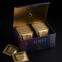 Boîte d'emballage personnalisée pour préservatifs, boîte rigide de luxe pour envoi postal aérien avec logo en feuille d'or, boîtes d'emballage en gros