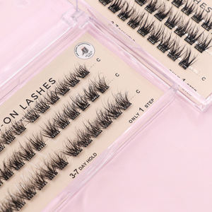 Faux <span class=keywords><strong>Cils</strong></span> Fluffy en Grappe Auto-adhésifs Prêts à Poser, Extensions Pré-collées, Étiquette Privée, Réutilisables, Sans Colle Nécessaire - Product Image 6