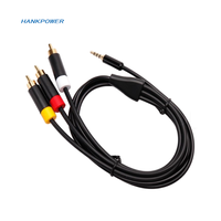 Kabel Audio Video AV 1.8m untuk Konsol Xbox 360E Stereo Lead 3.5mm Kabel RCA Berlapis Emas untuk XBOX 360 E
