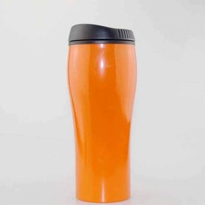 Orange Stainless Steel Tumbler With Lid Vacuum Insulated Travel Mug Minimalist Design 12-24 Hours Thermal Performance - Product Image 1