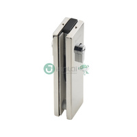 Quincaillerie pour portes vitrées en acier inoxydable de Chine, type M, avec loquet d'angle et loquet supérieur