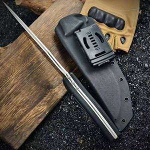 Cuchillo <span class=keywords><strong>de</strong></span> Caza <span class=keywords><strong>de</strong></span> Hoja Fija <span class=keywords><strong>de</strong></span> Acero DC53 <span class=keywords><strong>de</strong></span> Alta Resistencia, Mango G10, Espiga Completa, Punta Caída, Cuchillo <span class=keywords><strong>de</strong></span> Supervivencia para Exteriores con Funda Kydex EDC - Product Image 5