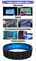 Sistema de Pantalla LED para Video Wall BM P1.9 P2.6 P3.9 Never Black, Paquete Completo, Flexible, Curvo, para Interiores, Alquiler, Escenarios