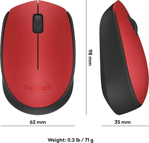 Logitech M171 2.4G Wireless Optical Mouse Symmetric Ergonomic Portable <b>Computer</b> Mouse for <b>Office</b> Home Laptop Desktop - Product Image 5