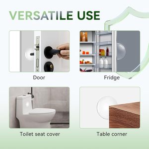 Penahan pintu silikon tidak jatuh, pelindung dinding kenop pintu berperekat kuat bumper pintu terpasang di dinding untuk furnitur - Product Image 5