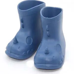 3D印花轻质胶靴托勒防水鞋柔软EVA材料模塑儿童雨靴儿童批发