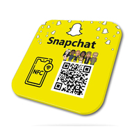 Tarjeta de placa NFC acrílica para redes sociales de Facebook/Instagram/Google para calificación de revisión