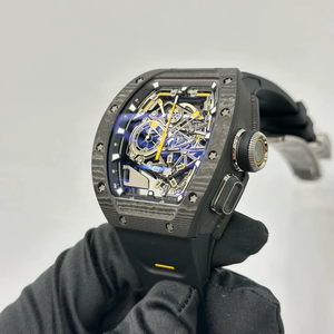 Reloj con Forma de Tonneau, Edición 2026, Cristal de Zafiro y Fibra de Carbono, Esfera Luminosa Esqueletizada, Reloj Mecánico Deportivo de Buceo - Product Image 2