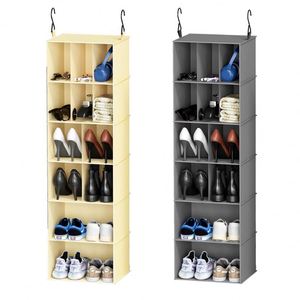 Organisateur de placard suspendu minimaliste avec 12 compartiments, rangement multifonctionnel pour vêtements, organisateur de garde-robe - Product Image 1