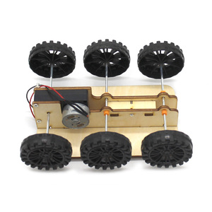 Coche solar de madera de 6 ruedas, kit de bricolaje, juguete educativo científico para niños - Product Image 5