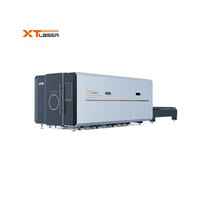 Machine de découpe laser à fibre CNC 4 axes haute vitesse pour tôles et tubes, système de contrôle Cypcut refroidi par eau, marque XT LASER