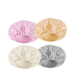 Wholesale 100% Mulberry Silk Satin <b>Bonnet</b> Hair Cover Sleep Cap Custom logo <b>Bonnets</b> and Silk Wraps - Product Image 1