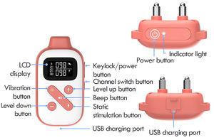 रिमोट सप्लाई के साथ वाटरप्रूफ रिचार्जेबल इलेक्ट्रॉनिक शॉक वाइब्रेशन पालतू कुत्ता प्रशिक्षण हार्नेस कॉलर बार्किंग कंट्रोल डिवाइस - Product Image 5