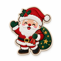 Patchs de Noël à coudre ou thermocollants, brodés sur mesure, pour cadeaux de fête de Noël, décoration de pulls, sacs, pour enfants et famille, vente en gros
