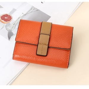 High Quality Vintage Style Short <b>Card</b> <b>Holder</b> <b>Wallet</b> for Men Women Genuine Leather Open Closure RFID Feature Polyester Lining - Product Image 2
