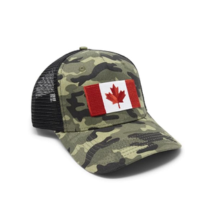 Gorro de <span class=keywords><strong>Camionero</strong></span> con Camuflaje Canadiense, Parche Bordado con la Bandera, 6 Paneles, Mezcla de Mezclilla/Lona, Transpirable e Impermeable, Informal para Exteriores - Product Image 5