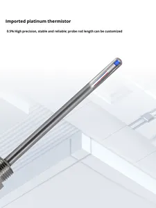 เครื่องส่งสัญญาณอุณหภูมิ <span class=keywords><strong>PT100</strong></span> 4-20mA แบบรวมในตัว หัววัดความต้านทานความร้อนชนิดแพลตตินัม K-type แบบมีเกราะป้องกัน พร้อมเซ็นเซอร์วัดอุณหภูมิ WBF รับประกัน 3 ปี - Product Image 5