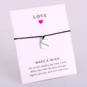 Fabricant Mère-à-être Maman Papa Père Grand-Mère Frère Tante Mère Enfant Bébé <span class=keywords><strong>Pied</strong></span> Pieds Imprimer Hommes Corde Dames <span class=keywords><strong>Bracelet</strong></span> Femmes - Product Image 3