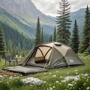 Bangladesh usine directe 1-2 personnes automatique tente de Camping en plein air une chambre Structure en aluminium pour Camping en famille - Product Image 3