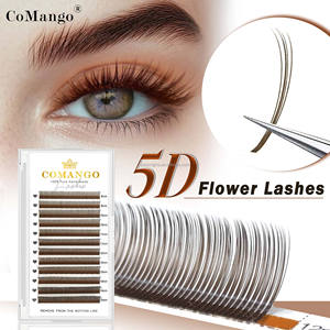 Extensions de cils 5D faites à la main, effet Mega <span class=keywords><strong>Wet</strong></span> Look, marron, 5D Flower God Comic Fairy Eyelashes <span class=keywords><strong>Angel</strong></span> Premade Fans - Product Image 3