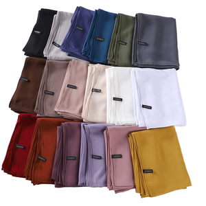 Hiyab de Chifón Burbuja de Poliéster Satinado de Alta Calidad, Hiyab Musulmán Transpirable, Chal Largo, Bufanda, Hiyab de Voile Jersey, Capa para Mujer - Product Image 1