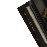 Cheminée électrique murale ultra-mince en verre trempé avec télécommande, chauffage par flamme pour la maison et l'hôtel