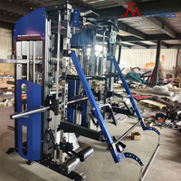 Machine d'entraînement multifonctionnelle Smith : Appareil commercial d'entraînement fonctionnel complet avec Power Rack et Crossover par câble