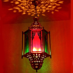 Modern Interior Home <strong>Copper</strong> Chandelier Southeast Asia Stained Glass Glass Chandelier Arab Muslim Retro Style <strong>Copper</strong> <strong>Lamp</strong> - Product Image 2