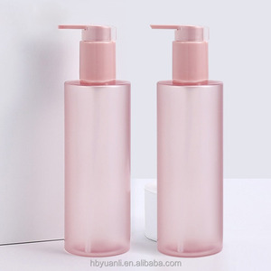 Lujo 250ml Flat Pink Pump Skincare Packaging Clear <span class=keywords><strong>Body</strong></span> <span class=keywords><strong>Oil</strong></span> and Lotion Bottle para crema facial MOQ 100PCs - Product Image 2