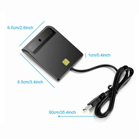 Lecteur de carte à puce USB avec voyant LED pour la taxe bancaire DNIE ATM CAC IC lecteur de carte d'identité pour Windows 7 8 10 Linux