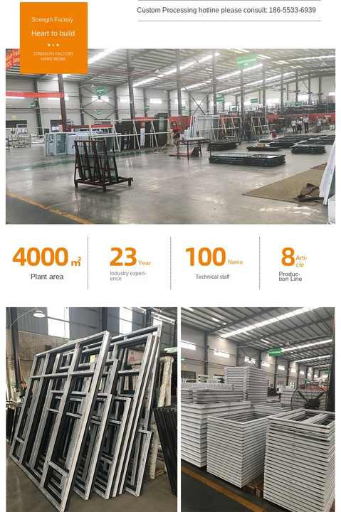 Aluminium Tempered Glass Casement Windows with Wooden Frame Fiberglass Screen Netting Automatic Folding and Thermal Break Tint