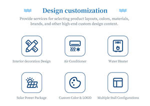 รถห้องน้ำเคลื่อนที่คุณภาพสูง ทันสมัย เป็นมิตรกับสิ่งแวดล้อม พร้อมดีไซน์ 2 ห้องน้ำ สำหรับใช้งานกลางแจ้ง - Product Image 6