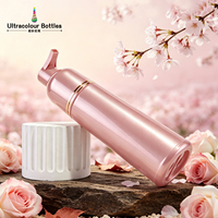 Flacon cosmétique vide en PET de luxe haut de gamme, personnalisable, pour salon, shampoing, après-shampoing, lotion, avec pompe, conteneur de stockage
