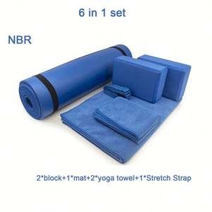 Set de Yoga para Fitness, Incluye 1 Tapete de Yoga NBR, 1 Bloque, 1 Toalla, 6 en 1, Soporte OEM, 100 Sets, Ejercicio de Yoga Regular o Personalizado - Product Image 2