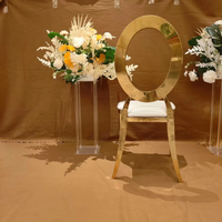 Vente en gros en usine de chaise de banquet de mariage en or rose chaise en acier inoxydable pour hôtel et restauration