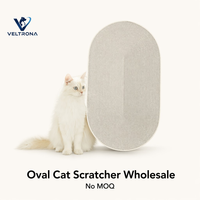 Griffoir ovale pour chat en carton ondulé vertical enroulé, mobilier d'intérieur, vente en gros