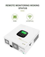 Onduleur-hybride hors réseau 3 kVA 24 V à onde sinusoïdale pure avec contrôleur MPPT, compatible panneaux solaires monocristallins et batteries lithium-ion