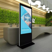 Écran publicitaire numérique Android tactile sur pied pour centre commercial, 49 pouces, affichage LCD