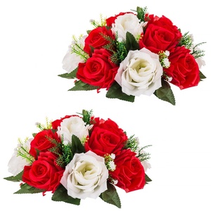 Venta al por mayor centro de mesa reutilizable boda flores artificiales ramo rosas artificiales bolas de flores para Decoración - Product Image 1