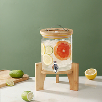 Bouteille en verre borosilicate haute résistance avec bec verseur, grande capacité, pour usage domestique, idéale pour les boissons et les thés aux fruits