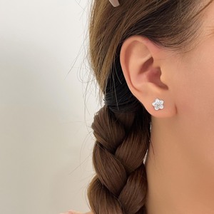 S925 Sterling Silver Flower Stud <b>Earrings</b> For Women Everyday Wear 925 Silver Ear <b>Posts</b> Plum Blossom Design - Product Image 1