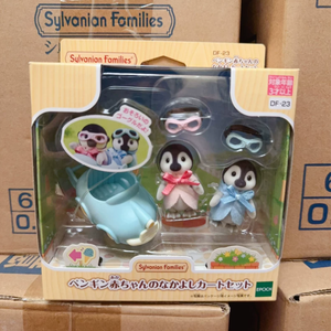 Figurines Calico Critters <span class=keywords><strong>Sylvanian</strong></span> Families Penguin Baby 2 pièces avec chariot, adorable personnage moelleux, ornement de présentation - Product Image 3