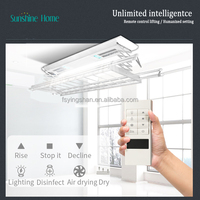 Séchoir à linge pliant multifonction en aluminium pour salon, fixation au plafond, support pour suspendre les vêtements (OEM)