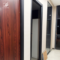Panneau mural décoratif moderne en aluminium Mdf personnalisé intérieur en bois bureau cloison en verre pour la maison séparation de pièce élégante
