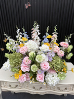 Chemin de table en soie artificielle colorée de 60 cm, fleurs de table, centre de table, arche florale