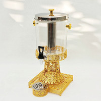 Economische Holle-Gesneden Drank Dispenser Grote Capaciteit 8l Roestvrij Staal Vruchtensap Drank Dispenser Goud Serveerapparatuur