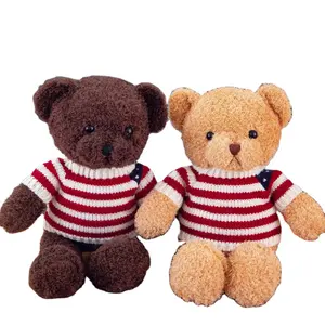 Diverse Marken kleidung Großhandel Gefüllte Bär Kawaii Teddybär Puppe Benutzer definiertes Logo Braun Teddy Plüsch Bär Spielzeug Für Kinder Geschenk