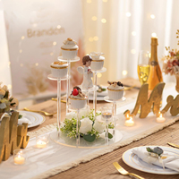 Support de Cupcake en Acrylique à 7 Niveaux Transparent Transparent Porte-Gâteau pour Fête de Mariage Étagère à Dessert Affichage Riser Crystal Collectibles