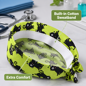 Chapeau chirurgical en coton réglable certifié ISO avec bandeau anti-transpiration, respirant, pour médecins et infirmières, homologué CSC, casquette de travail médicale - Product Image 6